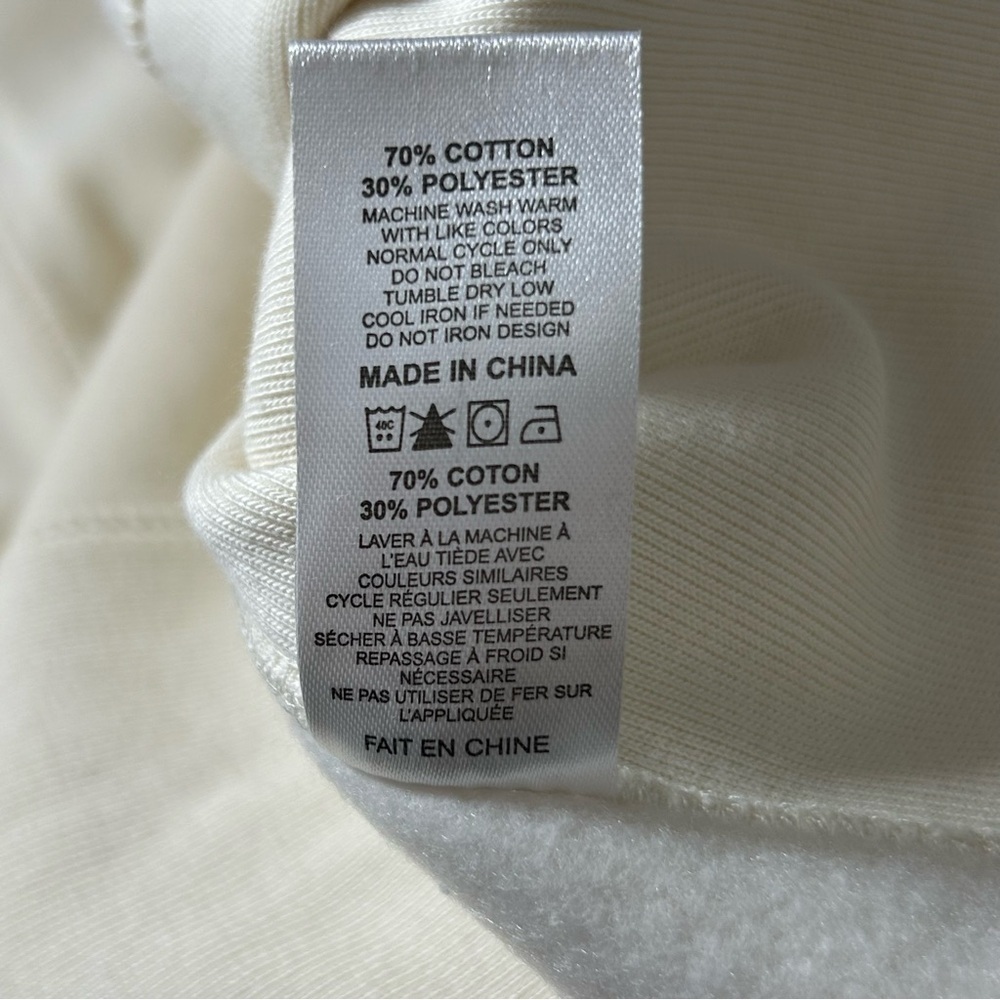 Adele Sweatshirt Women's Cream Hello It's Me Embroidered Concert Size Small - Picture 6 of 8
